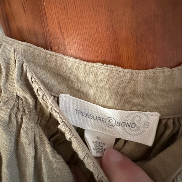 Treasure & Bond Linen Blend Flowy Shift Dress Size Small EUC - Picture 4 of 4